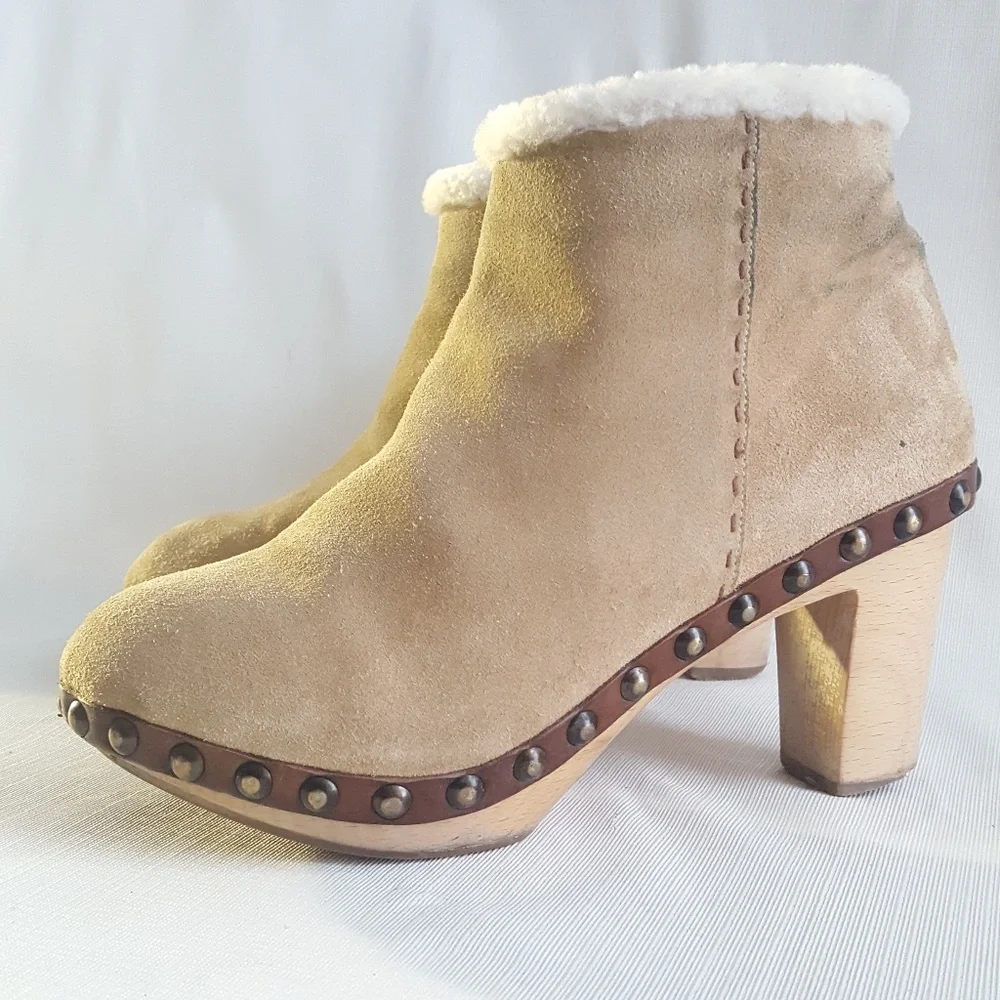 Barneys New York Tan Heeled Boots - Picture 2 of 9